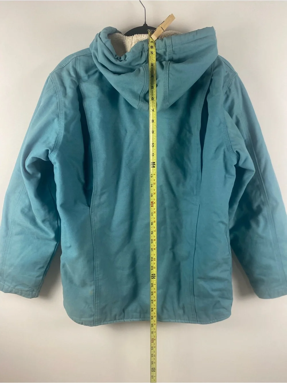 Berne Softstone Duck Sherpa-Lined Hooded Blue Jacket Size XL Youth